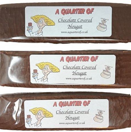 Chocolate Covered Pink & White Nougat Bar 70g