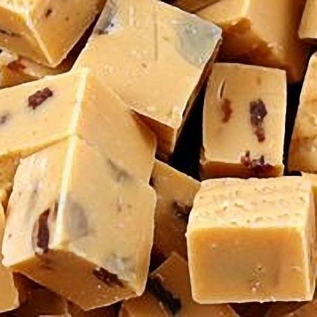 rum and raisin pick and mix fudge